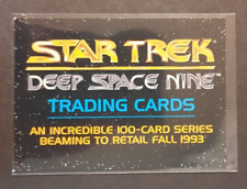 STAR TREK Deep Space Nine Logo Promo Card #No Number Skybox 1993