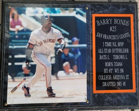 BERRY BONDS #25 SAN FRANCISCO GIANTS  PLAQUE Cover