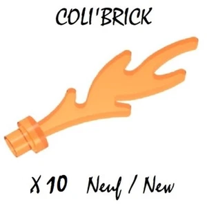 Lego 6126b - 10x Flamme Feu / Wave rounded base rim - Trans orange - NEW NEUF - Bild 1 von 1