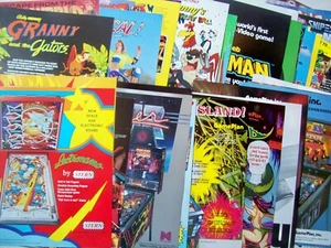 50 Coin-Operated Arcade Pinball Machine Flyers 1977 - 1997 ALL ORIGINAL - Picture 1 of 23