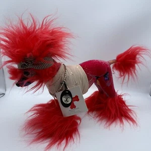Limited Edition FuzzyNation Chinese Crested Betsey Johnson Dog Flambe NWT - Picture 1 of 10