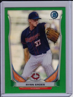 Ryan Eades 2014 Bowman Green Refractor #'d /75 Chrome Prospect Minnesota Twins - Image 1 of 2
