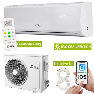 Split Klimaanlage Klimagerät Inverter Heizfunktion UVC Luftfilter 9000 BTU 5in1