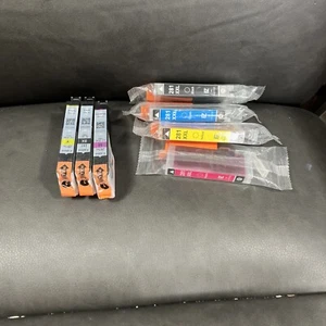3 Genuine Canon 281 Black-Magenta & Yellow Plus 4 Generic Ink 281XXL M,C,Y & B - Picture 1 of 9