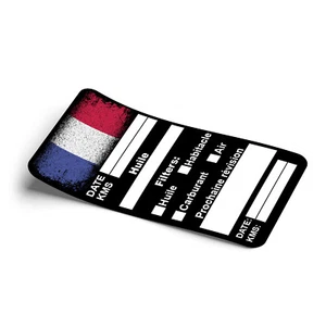 60x FRANCE, French FLAG Oil Change Service Reminder Stickers for Cars Trucks - Picture 1 of 2
