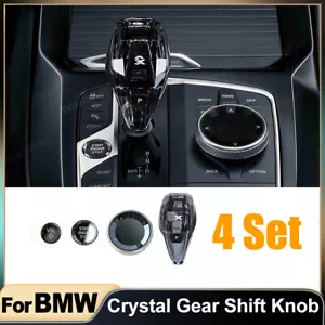 Set 4 Pezzi Leva Pomello Cambio Cristallo per BMW Automatico Crystal Gear Maniglia - Foto 1 di 25