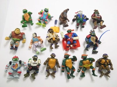 1988-1993 TMNT Lot Of 16 Vintage Action Figures Teenage Mutant Niinja Turtles - Image 1 of 4