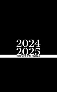 Pocket Calendar 2024-2025 For Purse Black Cover - Picture 1 of 1