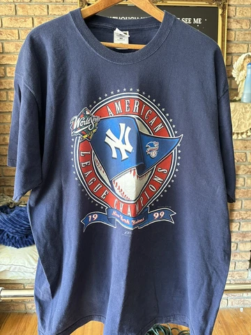 New York Yankees Vintage 1999 American League Champs World Series T-Shirt Six XL Cover