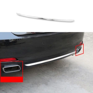 Fit For BMW 7 Series 2009-2015 Silver Titanium Rear Bumper Protector Strip Trim - Bild 1 von 9