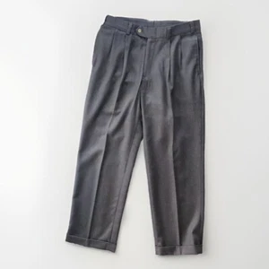 Bills Khakis M2P Pants Pleated Cuffed Twill 100% Wool 34x30 Dark Brown Made USA - Picture 1 of 12