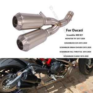 For Ducati Scrambler 800 821 Monster 797 Exhaust System Baffle Tip Mid Link Pipe - Picture 1 of 9