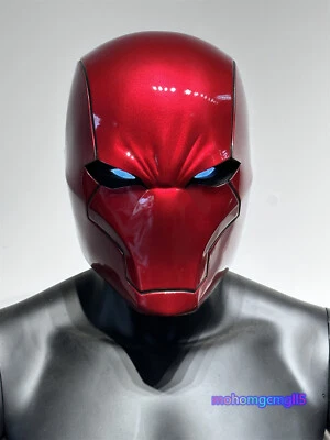 Batman Red Hood Jason Todd Helmet FRP Mask Halloween Cosplay Props eyes Light up - Image 1 of 4