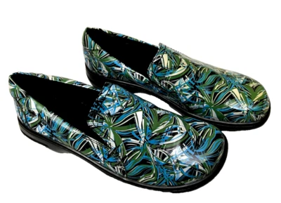 Zapatos zuecos Nurse Mates para mujer talla 7,5 azul verde Meredith almohada superior comodidad Foto 1 de 4