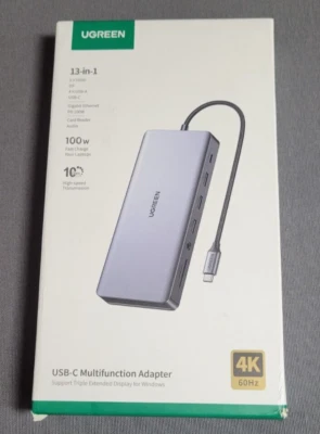 UGREEN USB C Docking Station 13 in 1 4K HDMI 100W PD SD/TF For MacBook Dell XPS - Image 1 of 4