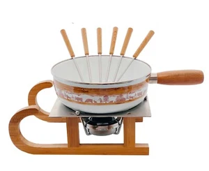 Käsefondue-Set für 6 Personen  Nouvel Swiss   Alm-Schlitten   Limited Edition - Bild 1 von 2