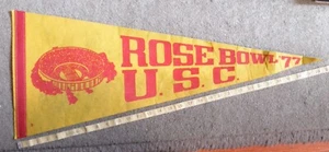 Vintage 1977 Rose Bowl USC Trojans Football Pennant - Picture 1 of 8