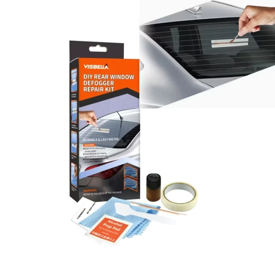 KIT RIPARAZIONE PISTA LUNOTTO POSTERIORE TERMICO AUTO LINEA SBRINA VETRO LINEE - Image 1 of 1