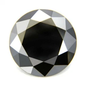 1.02 ct Natural Loose Diamond Black round brilliant Cut Diamond For Jewel Use NR - Picture 1 of 2