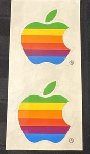 Apple II Macintosh Retro Rainbow Two (2) PACK Stickers - Picture 1 of 1