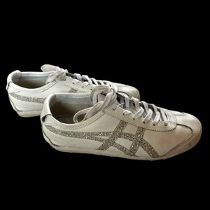 ONITSUKA TIGER Mexico 66 White Glitter Leather Sneakers Eu 37.5 Uk 4.5 US 6.5 - Picture 1 of 15