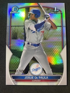 Refractor Bowman Chrome Josue de Paula 2023/499 1st Dodgers Rookie - Imagen 1 de 2