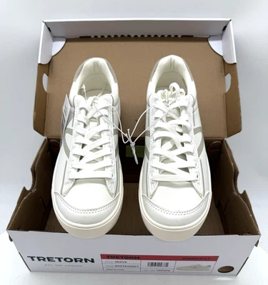 Tretorn Serve Womens Memory Foam Footbed Sneakers Tennis Shoes White/Gray Sz 6.5 - Image 1 of 4