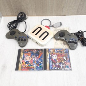 SBOM MULTITAP Hudson Bomberman Sega Saturn Multi Tap with 2 Games &2 controllers