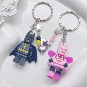 Exklusiver rosa Fee Batman Lego Schlüsselanhänger Valentinstag Geschenke Handarbeit ohne Zauberstab - Bild 1 von 7
