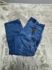 Carhartt Carpenter Arbeitshose Jeans Latzhose Fit, Größe 38x30 RN# 51374 - Bild 1 von 7