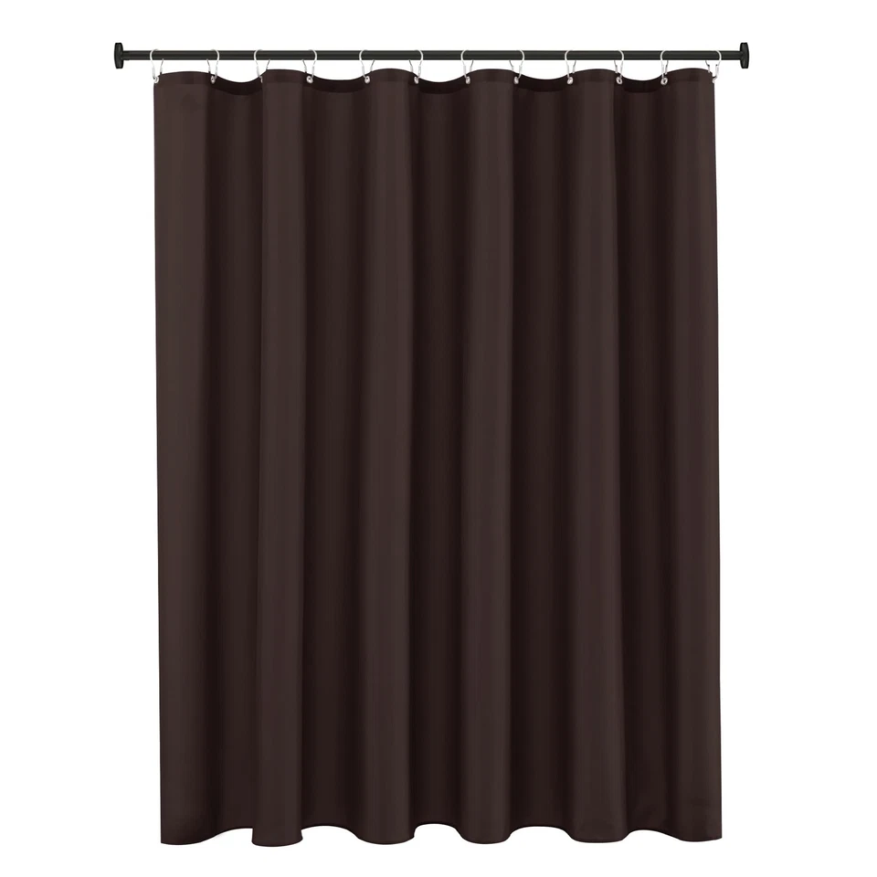 Biscaynebay Quality Fabric Shower Curtain Liner 72 Inch by 72 Inch Brown Water