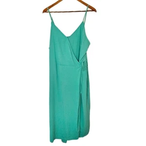 Nine West Casual Wrap Dress Women's 1X Sun Dress Spaghetti Strap Summer Comfort - Picture 1 of 8