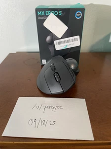 Logitech M-R0065 MX Ergo Wireless Trackball Mouse - NO DONGLE - WORKS - Picture 1 of 6