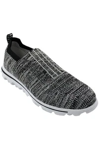 Zapatilla deportiva Propet Travelactiv elástica sin cordones para mujer negra/gris - Imagen 1 de 3