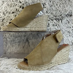 Sandalias de cuña alpargata Anthropologie Maypol para mujer 9,5 41 con tiras de gamuza tostada - Imagen 1 de 13