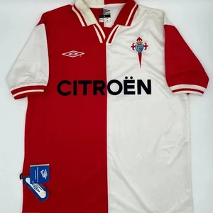 Nueva camiseta de fútbol Umbro original visitante del Celta de Vigo 2001/2002/2003 de colección rara (L) - Imagen 1 de 8