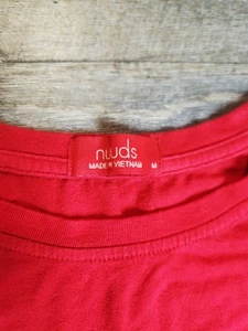NUUDS Strick Pyjama Set Langarm Jogginghose Rot Größe M - Bild 1 von 4