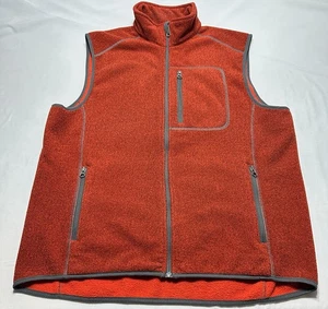 Duluth Trading Two Harbors Polartec Fleece Vest Mens Large Red Outdoor 93214 - Picture 1 of 9
