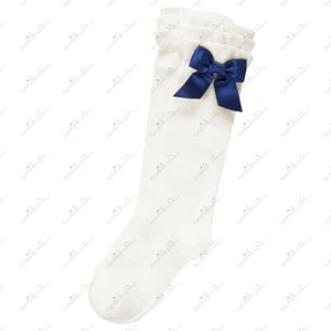 NWT GYMBOREE SHIMMER & TWIRL BOW KNEE SOCKS SZ 8 & UP SHOE SZ 1 & UP - Picture 1 of 1