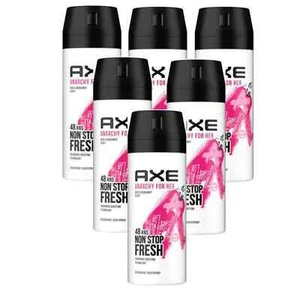 Axe Anarchy for Her Deodorant & Body Spray for Women Pack of 6 5.07oz - Picture 1 of 1