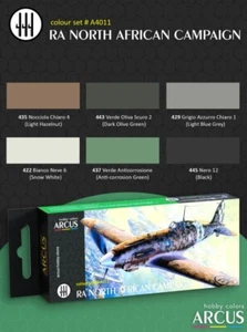 Arcus A4011 Set Pitture Acriliche RA Campagna Nord Africa 6 Colori in Set 10ml - Foto 1 di 2