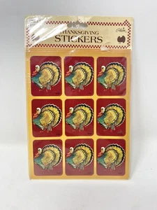 Vintage Thanksgiving Türkei Aufkleber USA Gibson Greetings Inc. 1990 - Bild 1 von 6