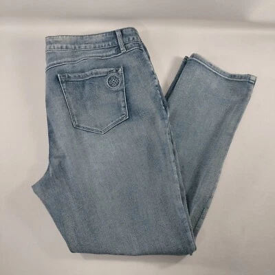 Pantalones de mezclilla azules ajustados fáciles relajados de fieltro Laurie para mujer talla 16 Foto 1 de 4