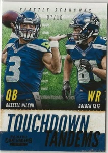 Panini Contenders 2013 touchdown tándems negro #14 Wilson/Tate 07/10 - Imagen 1 de 4