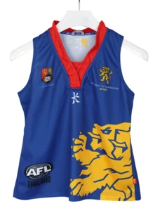KUKRI Aussie Rules T-Shirt Boy's 10 YEARS Sleeveless V-Neck Sports Jersey - Picture 1 of 8