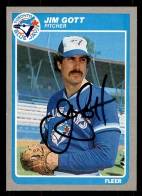 1985 Fleer Baseball #105 Jim Gott Signed Autograph (no COA) *d2 - Image 1 of 2