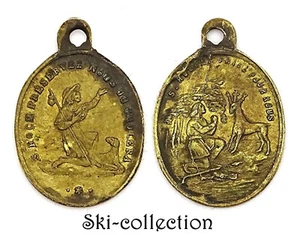 Religious Medal - St. Roch Protect Us from Cholera. Bronze, France 19th Century - Picture 1 of 1