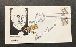 US 1979 VF FDC Sc#C94a Signed OCTAVE CHANUTE FDC, - Picture 1 of 2