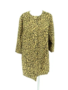 Carol Anderson Animal Leopard Print Jacket/Coat Sz Medium 3/4 Sleeve For Cabi - Picture 1 of 10