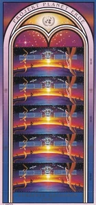 Naciones Unidas Viena 1992 Yvert 145/46 Mini hoja Espacio MNH VF - Imagen 1 de 1